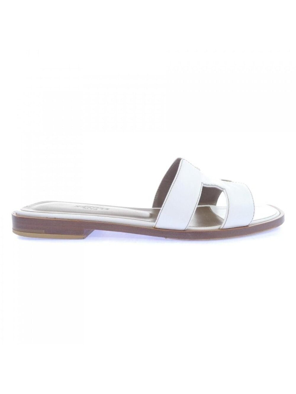 Hermes Oran Sandals White
